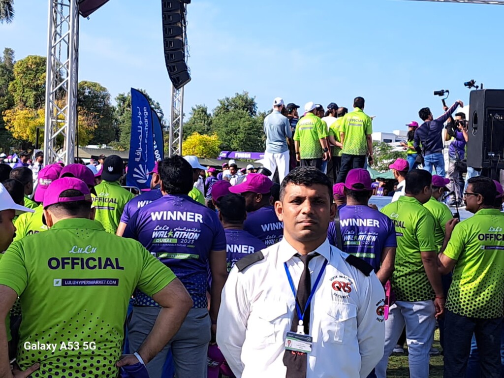 QRSS security team securing the Lulu Marathon in Dubai